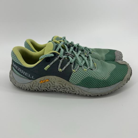 Merrell Shoes - Merrell Trail Glove 7 Womens 7 Jade Barefoof Minimalist Running Shoes Vibram